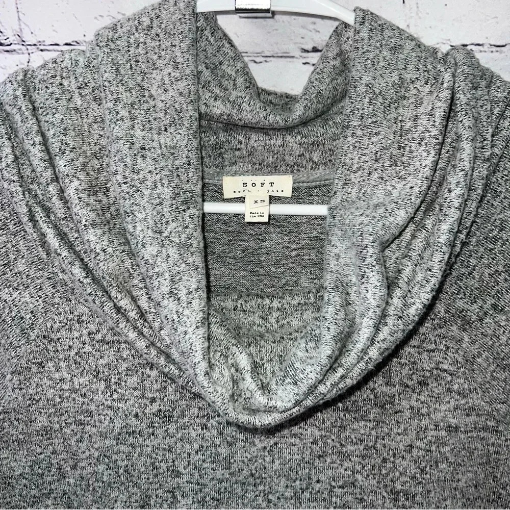 Joie Soft Cowl Neck Long Sleeve Cozy Sweater Marled Gray Size XS - Picture 6 of 7